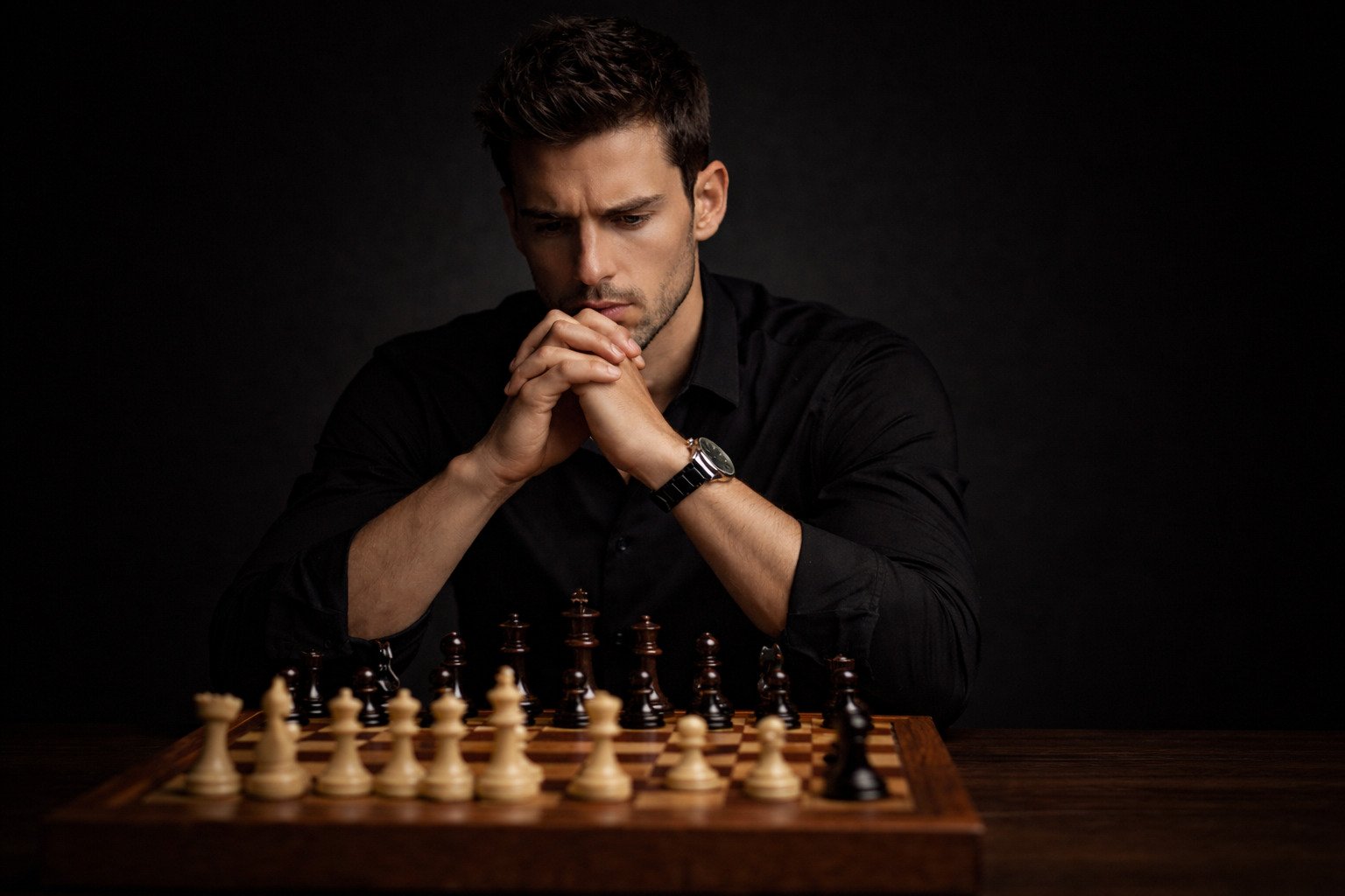 cinematic chess portrait
