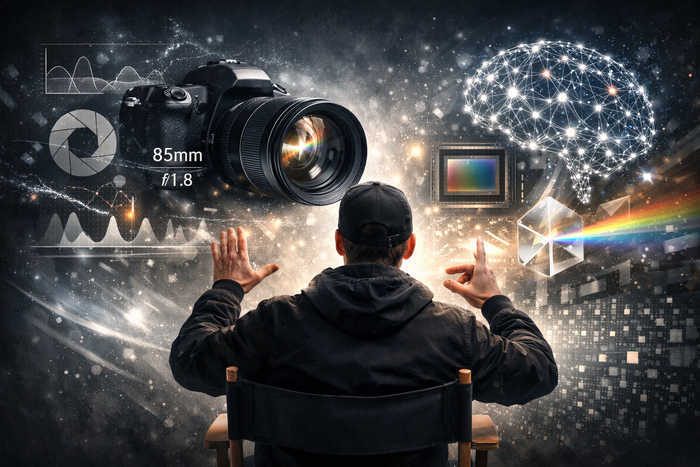 Shifting from user to director by controlling light, lens, and technical precision in AI image generation