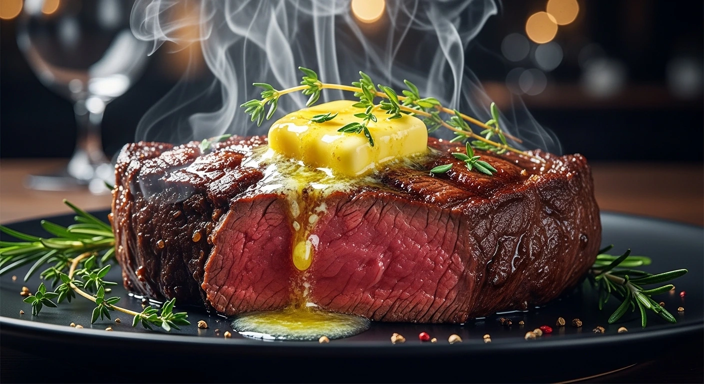 luxury food photography generated with AI in Michelin restaurant style